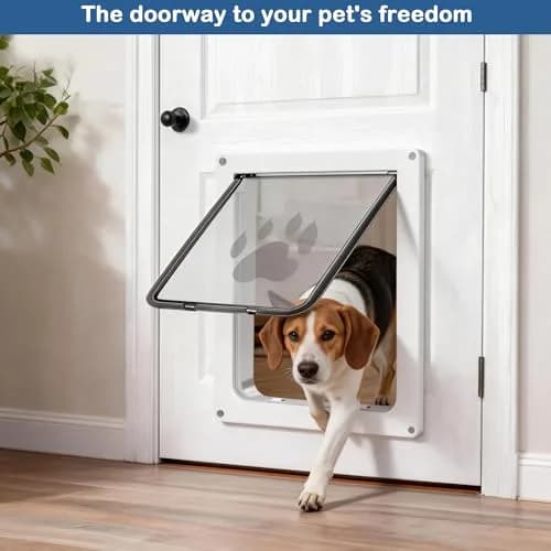 CEESC Medium Dog Door 9.06"x11.38" | Weatherproof, Durable, Fits Doors 1.19"–2.06" thumbnail 6