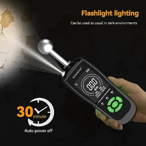 RDINSCOS Ball Probe Moisture Meter with LED Flashlight | Detects Hidden Moisture in Drywall, Wood, Concrete (18cm Length) thumbnail 6