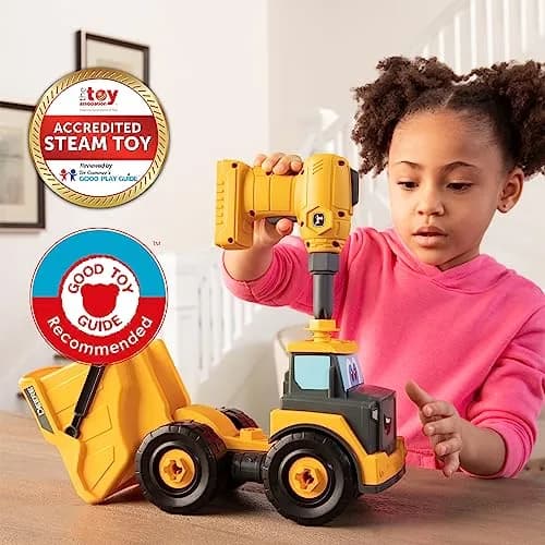 Build-A-Buddy John Deere Dump Truck Toy 13-Piece Set | STEM Building Toy for Kids Ages 18 Months+ thumbnail 3