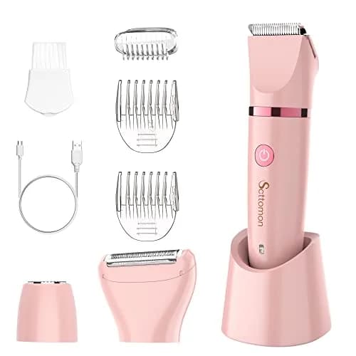 Scttomon Electric Lady Shaver for Women - Painless Razor, Bikini Trimmer, Facial Hair Removal, Body Trimmer for Face, Legs, Underarm, Pubic - Wet and Dry 3 in 1 thumbnail 1