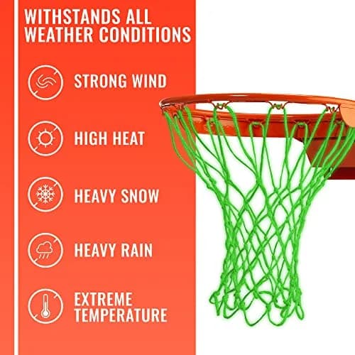 Ultra Sporting Goods Heavy Duty Basketball Net Replacement | All Weather Anti Whip, Fits Standard Rims (21"/12 Loops) thumbnail 3