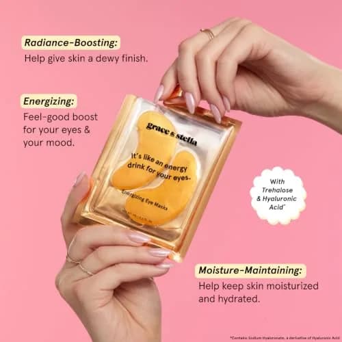 grace & stella Gold Under Eye Mask 6 Pairs | Cooling & Depuffing Gel Eye Patches for Dark Circles & Wrinkles thumbnail 3