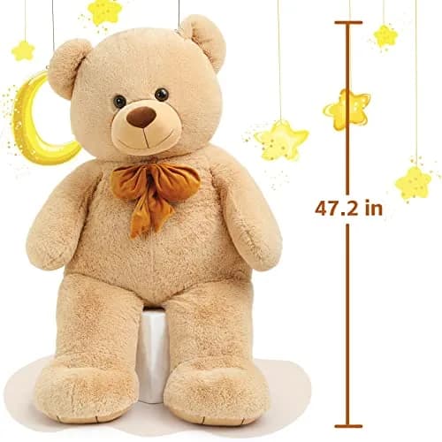 Tezituor Giant Teddy Bear 120 cm (47 Inch) | Soft Plush Toy for Kids & Girlfriend, Brown thumbnail 2