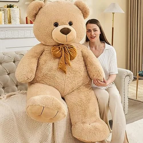 Tezituor Giant Teddy Bear 5 Feet (150 cm / 5.98 kg) | Soft Huggable Plush Toy for Kids & Girlfriends thumbnail 1