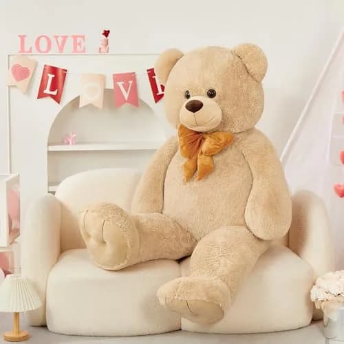 Tezituor Giant Teddy Bear 5 Feet (150 cm / 5.98 kg) | Soft Huggable Plush Toy for Kids & Girlfriends thumbnail 2