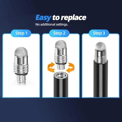 GUUGEI Mesh Fiber Replacement Tips for Touch-Screen Pen, Stylus Nibs (10 Pack) | High Precision, Soft & Screen-Safe thumbnail 6