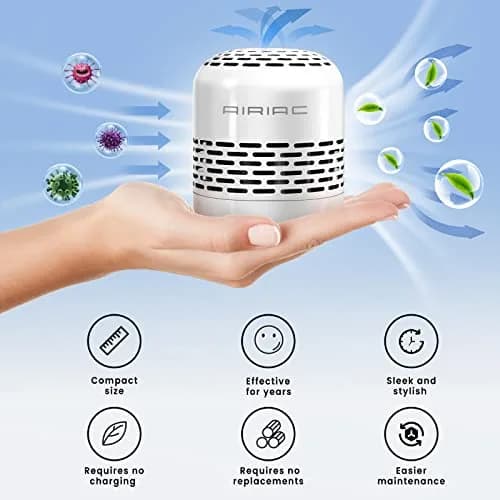 AIRIAC Fridge Deodorizer 10-Year Refrigerator Deodorizer Odor Eliminator 168 g (5.8 oz) | Replaces Baking Soda for Fridge and Freezer Absorber Charcoal Bags thumbnail 3