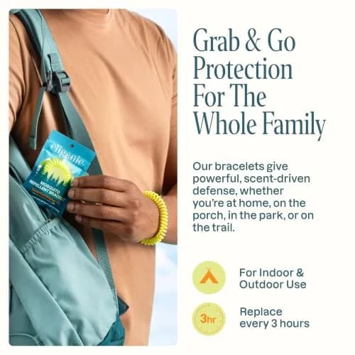 Cliganic Natural Mosquito Repellent Bracelets 25 Pack | DEET-Free Essential Oil Bands for Kids & Adults thumbnail 9