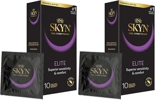 SKYN Elite Ultra-Thin Condoms, 20 Count (Pack of 2) | Latex-Free Polyisoprene for Enhanced Sensation thumbnail 1