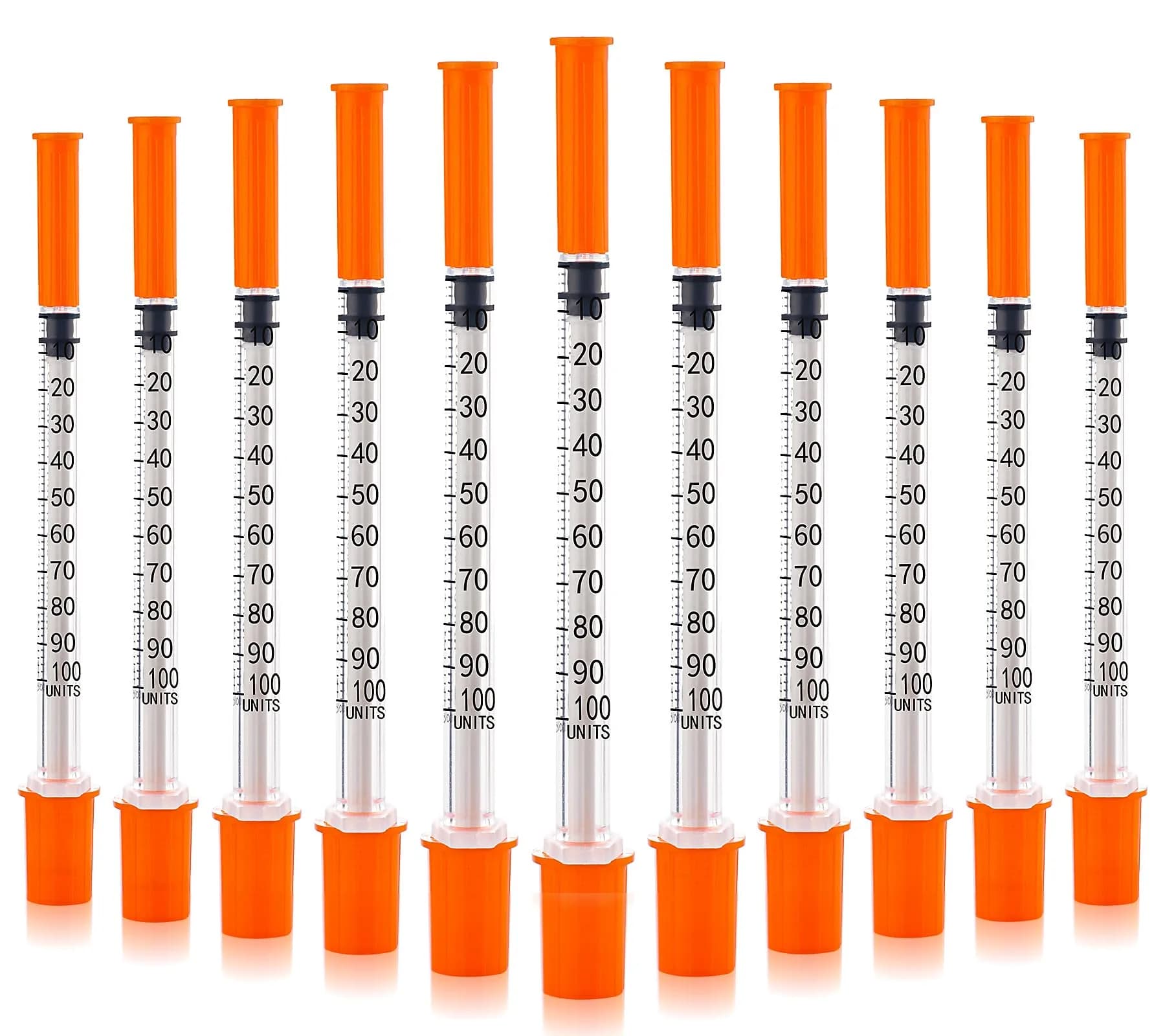 JIBENGAO 1cc Syringe with 31G 8mm Needle - Pack of 50 | Sterile Lab Dispensing Needles