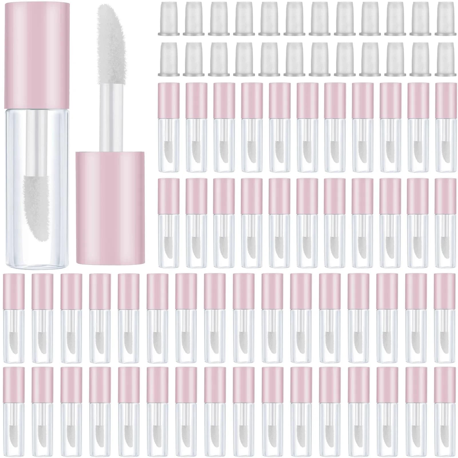 Patelai Pink 1.2 ml Empty Lip Gloss Tubes Refillable Mini Lip Balm Containers (100-Pack) | DIY Makeup Travel Split - main product image