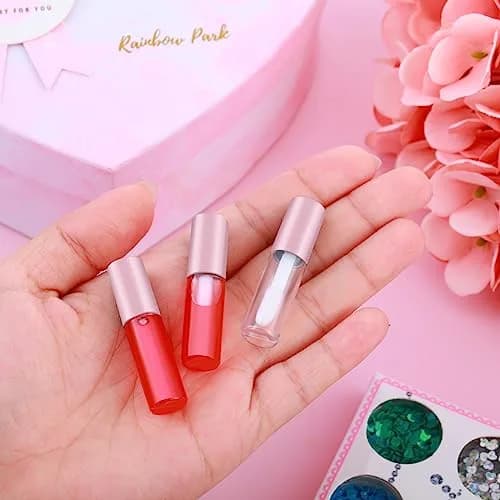Patelai Pink 1.2 ml Empty Lip Gloss Tubes Refillable Mini Lip Balm Containers (100-Pack) | DIY Makeup Travel Split thumbnail 4