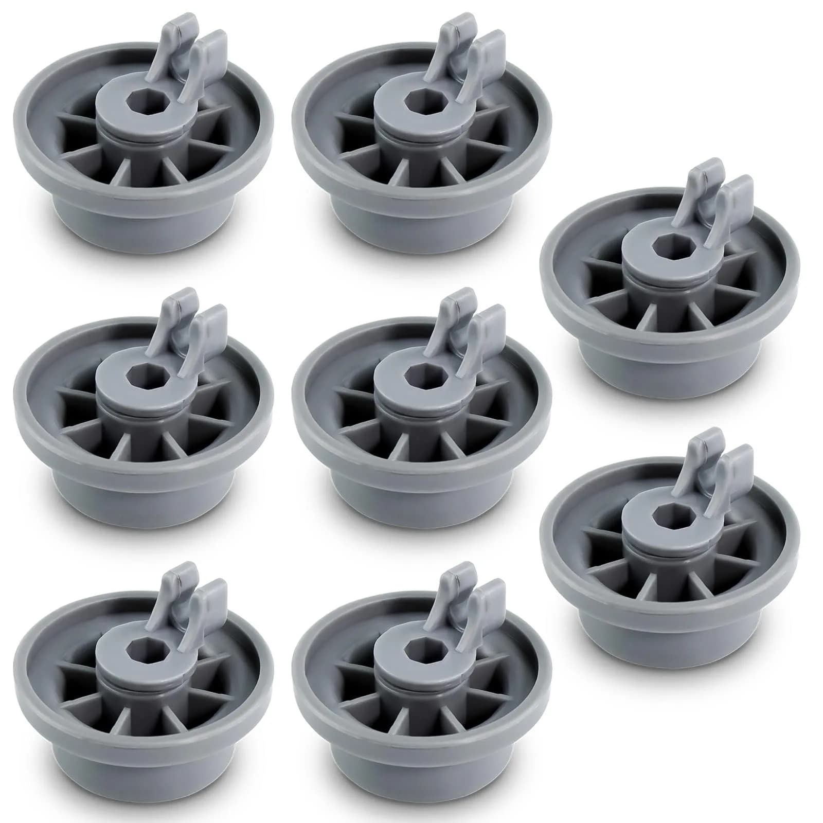 AMI PARTS 8 Pack Dishwasher Lower Rack Wheels | Replaces 165314, 420198, AP2802428 — 165314