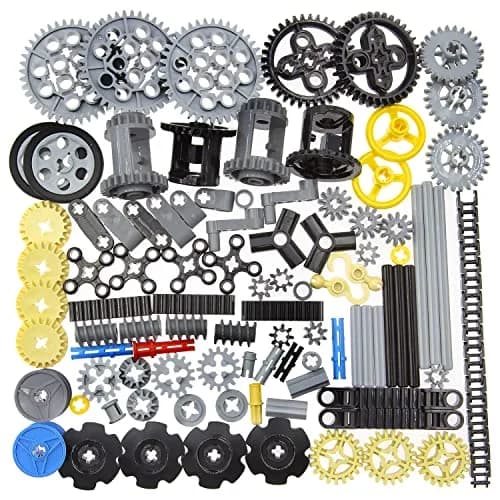 ASTEM Technic Gears & Axles Set 118 Pieces | Compatible with LEGO Technic | Random Colors thumbnail 1