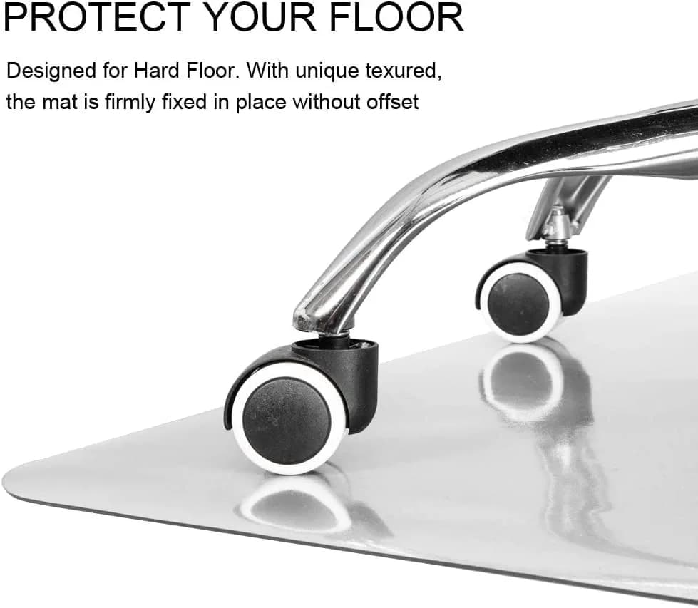 Kuyal Clear Chair Mat for Hardwood Floors 117 x 152 cm (46 x 60 inches) | Protects Floors from Scratches & Scuffs thumbnail 5