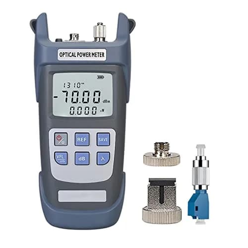 fyboptwu 3-in-1 Fiber Tester OPM+VFL with LED, 1-Pack | Portable Optical Power Meter & Visual Fault Locator thumbnail 1