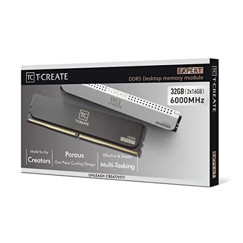 TEAMGROUP T-Create Expert CL30 DDR5 32GB (2x16GB) 6000MHz Desktop RAM White | Overclocking Memory Module thumbnail 9