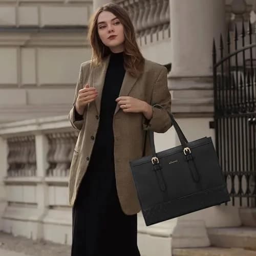 LOVEVOOK Laptop Tote Bag for Women, 15.6 Inch | Stylish & Functional with Laptop Compartment thumbnail 3
