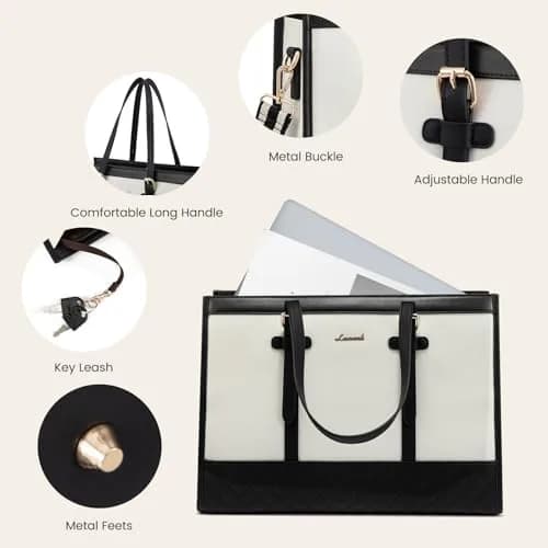 LOVEVOOK Laptop Tote Bag for Women, 15.6 Inch | Stylish & Functional, USA Import thumbnail 6