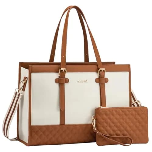 LOVEVOOK Laptop Bag for Women, 15.6 Inch | Stylish & Functional Tote for Work & Travel thumbnail 1