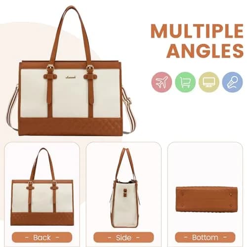 LOVEVOOK Laptop Bag for Women, 15.6 Inch | Stylish & Functional Tote for Work & Travel thumbnail 8