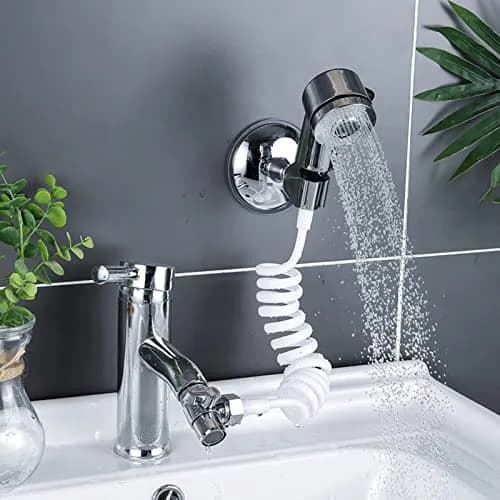 Qusmeiyici Showerhead with Side Control Button | Stainless Steel Adjustable Hair Wash Head thumbnail 5