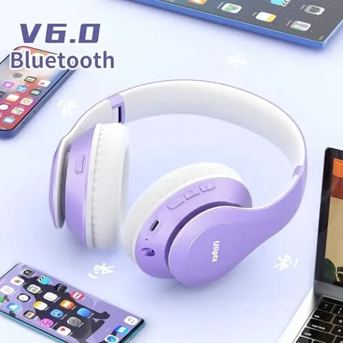 Uliptz Bluetooth Headphones Over Ear, Wireless HiFi Stereo Foldable Headset with 65H Playtime & 6 EQ Modes | 40mm Drivers thumbnail 3