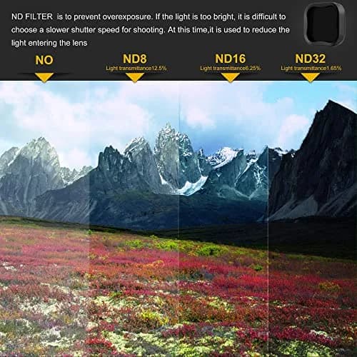 GEPULY Camera Lens Filter Set for GoPro Hero 5 6 7 | CPL ND8 ND16 ND32 Multi-Coated Glass thumbnail 5