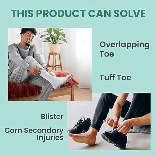 Welnove Pinky Toe Separator, 12 Pcs Black Gel Toe Spacers for Feet, Bunions, Overlapping Toes, Unisex, 1 Pack | Realign & Relieve Pressure thumbnail 2