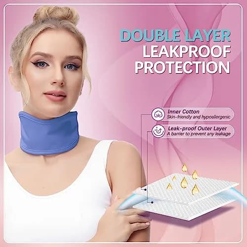 glitz Castor Oil Neck Wrap for Thyroid - Organic, Reusable, Leak-Proof, Violet | 50cm (19.68'') x 9cm (3.54'') thumbnail 3