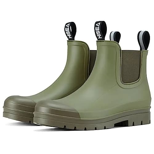 HISEA Women's Short Rain Boots Waterproof Ankle Chelsea Boots | Stylish, 100% Waterproof, All-Season Comfort thumbnail 1