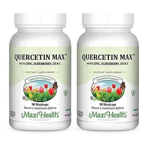 Maxi Health Quercetin with Zinc & Vitamin C 90 Capsules | Supports Immunity & Wellness thumbnail 1