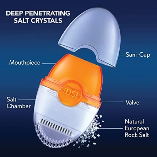 SinuCleanse Inhalo Bronchial Dry Salt Portable Respiratory Inhaler 1 Count | Natural Salt Crystals for Chest Congestion & Allergy Relief thumbnail 3