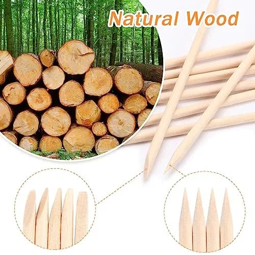 JANYUN Hair Removal Wax Sticks 200 Pcs | Double-Sided Pointed Flat Handle for Small Detailed Areas thumbnail 3
