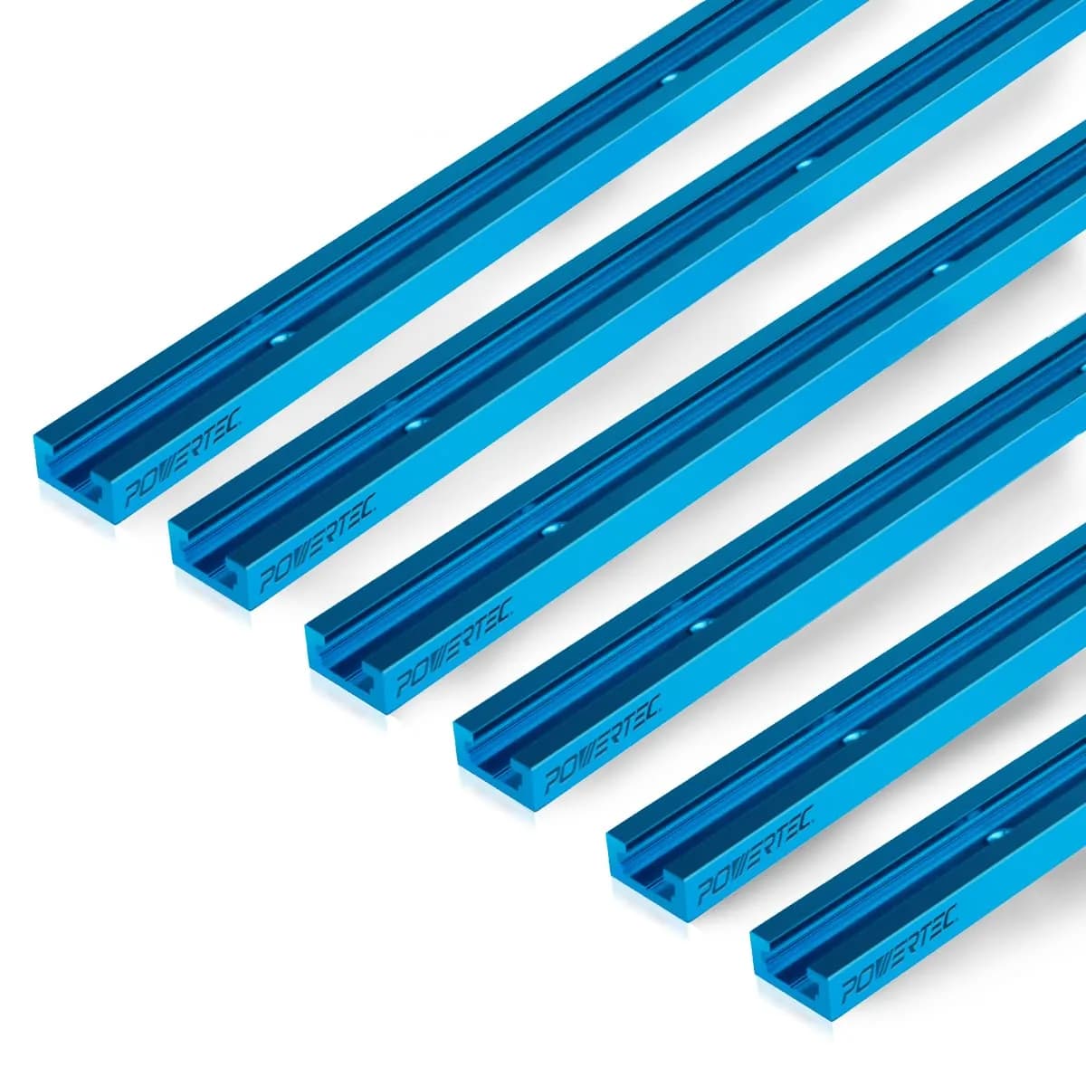 POWERTEC 71158-P3 Universal T-Track 48 Inch Double-Cut Profile 6 Pack | Aluminum Woodworking Jigs & Fixtures