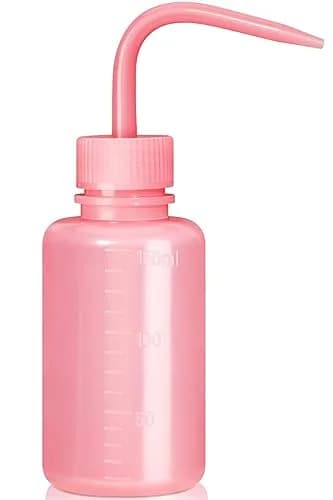 Valchoose Pink LDPE Squeeze Wash Bottle 150ml (5.1oz) | Bent Nozzle for Precision Watering & Lab Use thumbnail 1