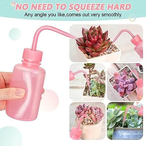 Valchoose Pink LDPE Squeeze Wash Bottle 150ml (5.1oz) | Bent Nozzle for Precision Watering & Lab Use thumbnail 5