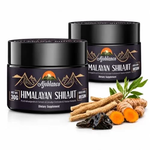 Ajoblanco 600mg Himalayan Shilajit Resin | Organic Ayurvedic Energy & Immunity Support thumbnail 1