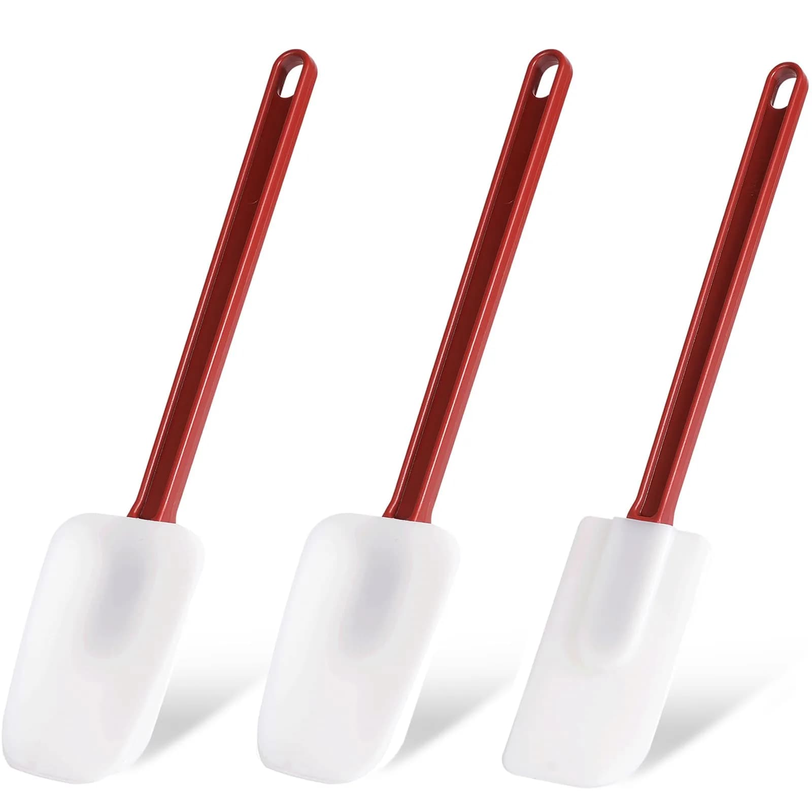 heffiso Silicone Rubber Spatula Set of 3, High Heat, Commercial (2 Spoonula + 1 Scraper, 24 cm / 9.5 Inches) | Food Grade Silicone for Indian Kitchens — 2 Spoonula + 1 Scrapers (9.5 Inches)