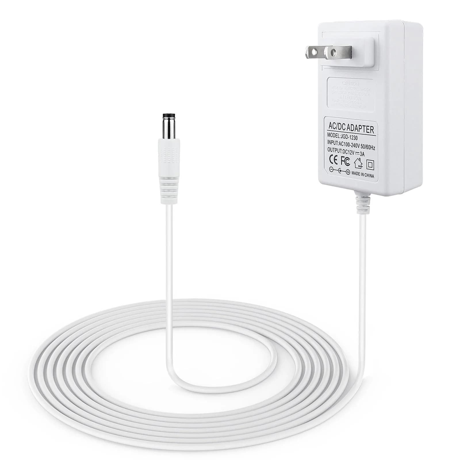 YEAOI 10ft Power Cord for 4moms mamaRoo 4 | 12V 3A Baby Swing Charger, White