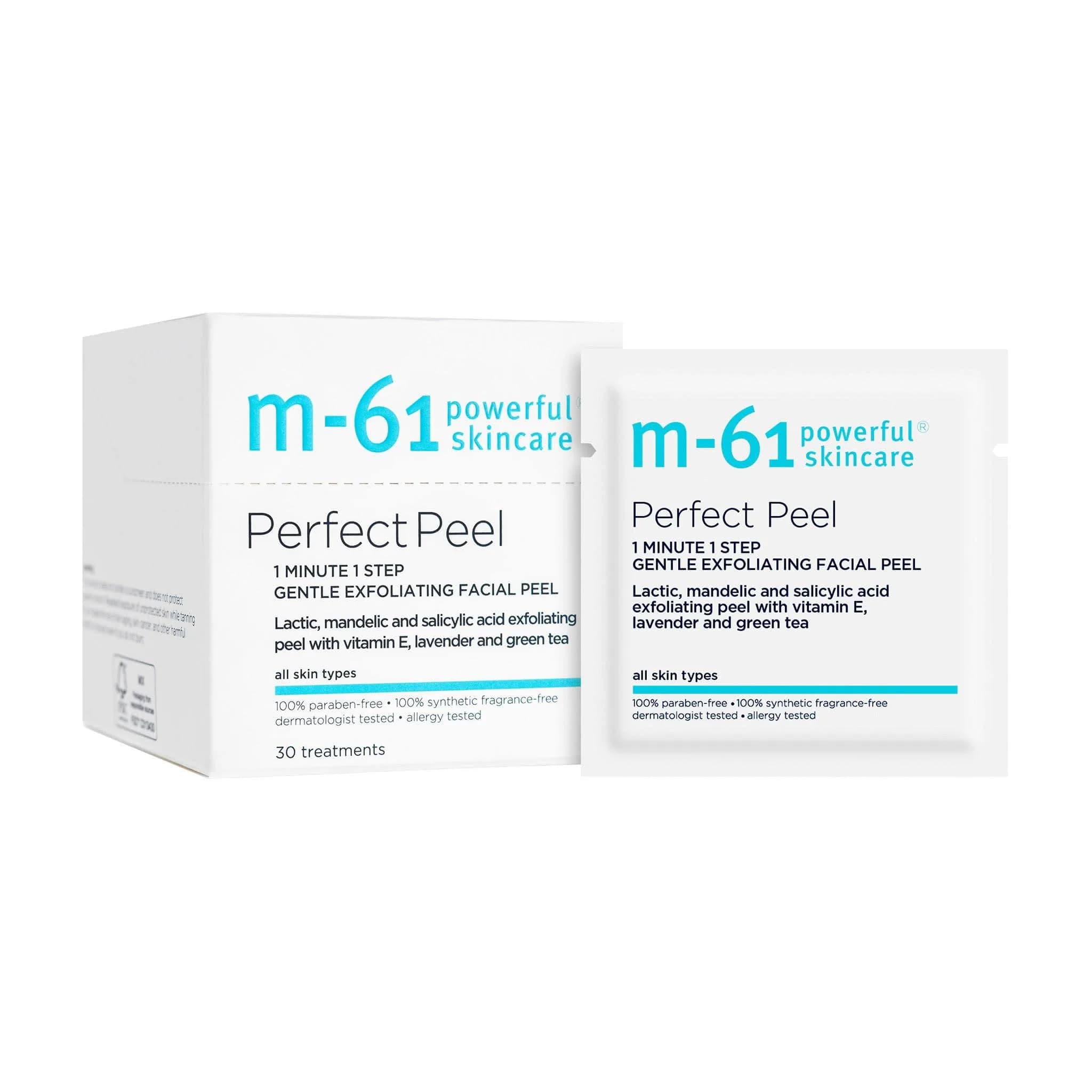 m-61 Perfect Peel Gentle Exfoliating Facial Peel, 30 Treatments | Light Daily Skin Resurfacing & Clarifying - main product image
