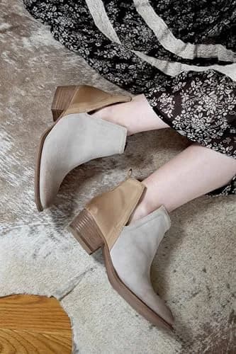 Diba True Womens Boots Stop By Pull On Round Toe Casual Ankle Low Heel 1-2" Beige Size 7 M thumbnail 2