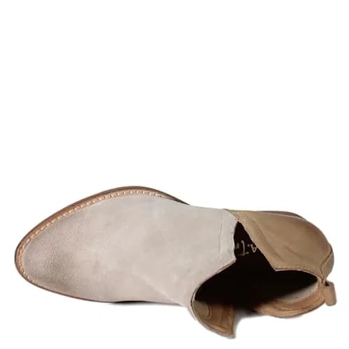 Diba True Stop By Pull On Round Toe Casual Boots Ankle Low Heel 11 M | Beige Leather & Suede thumbnail 6