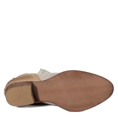 Diba True Stop By Pull On Round Toe Casual Boots Ankle Low Heel 11 M | Beige Leather & Suede thumbnail 7