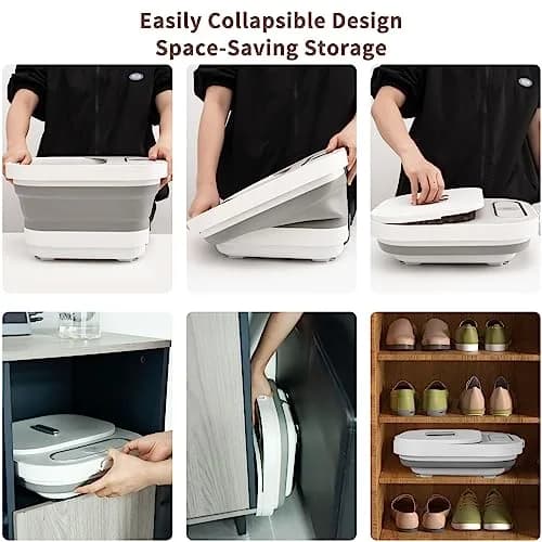 UNIFULL Collapsible Foot Spa Bath with Heat, Remote Control, Shiatsu Rollers & Bubble Jets for Relaxation thumbnail 6