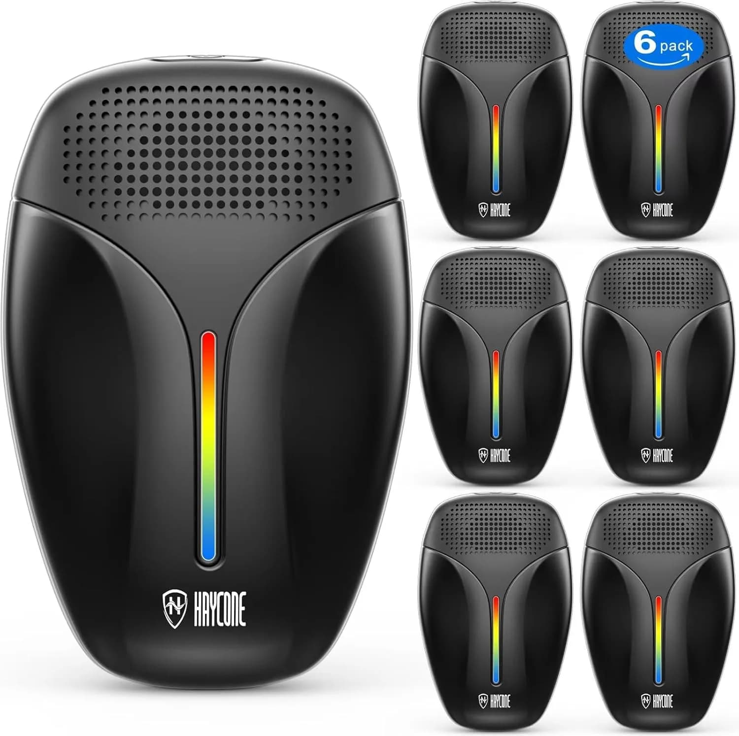 Haycone Ultrasonic Pest Repeller 6-Pack | Intelligent Frequency Conversion for Roaches, Mice, Bugs, Mosquitoes, Spiders, Ants - main product image