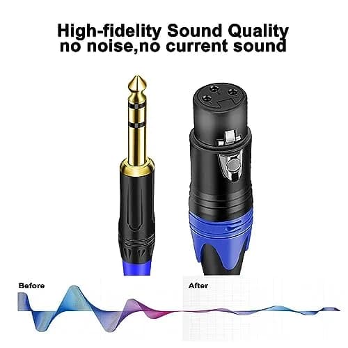 Seefeful 6.35mm TRS to Dual XLR Microphone Cable 0.3m | High Fidelity Audio thumbnail 4