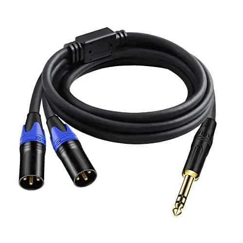 Seefeful 1/4 TRS to DualXLR Cable 6.35mm | Noise-Free Audio Signal thumbnail 1