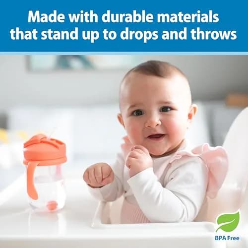 Dr. Brown's Milestones Baby's First Straw Cup 266ml (9 oz) | Spill-Proof & BPA-Free for Toddlers 6m+ thumbnail 2