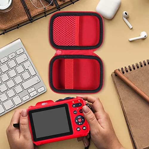 Aenllosi Hard Case for Kodak PIXPRO WPZ2 Rugged Digital Camera, Red | Water-Resistant EVA Shell & Fluffy Lining thumbnail 7